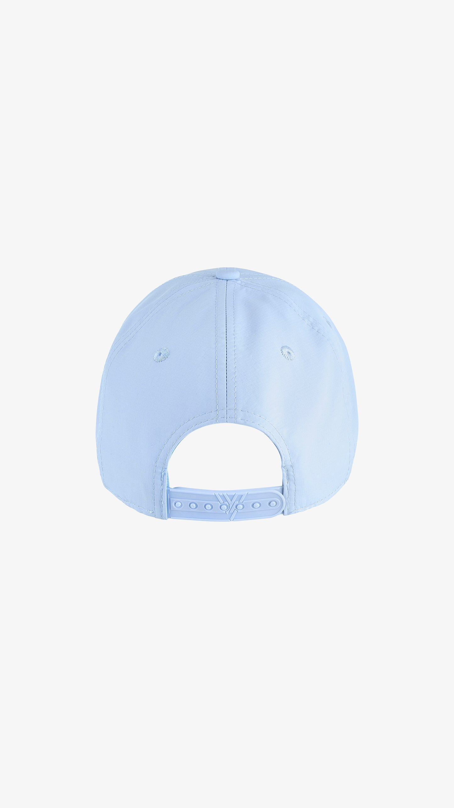 Light Blue Galea Cap, back view, snapback closure