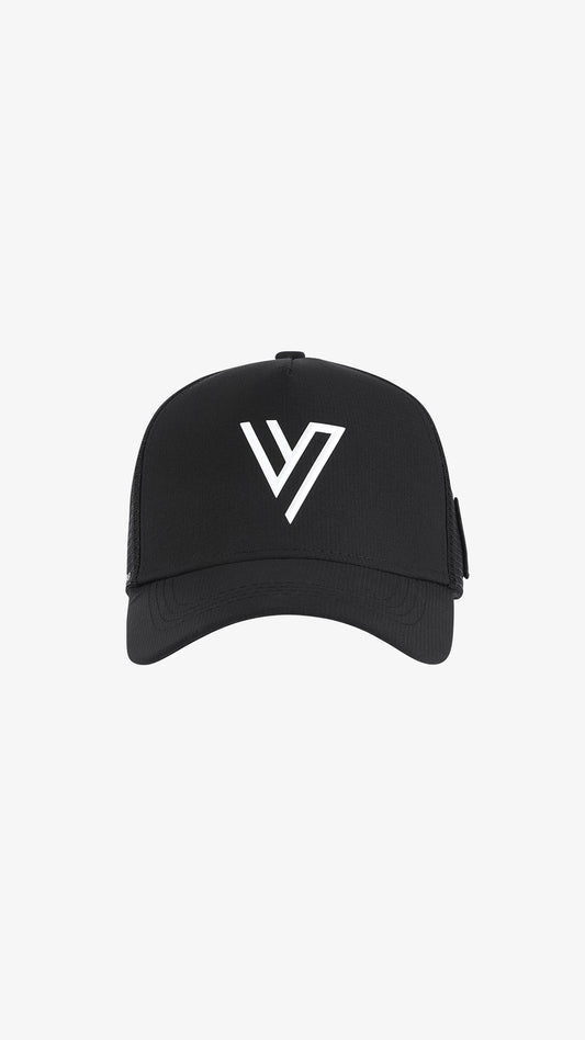 Black/White Parma Trucker
