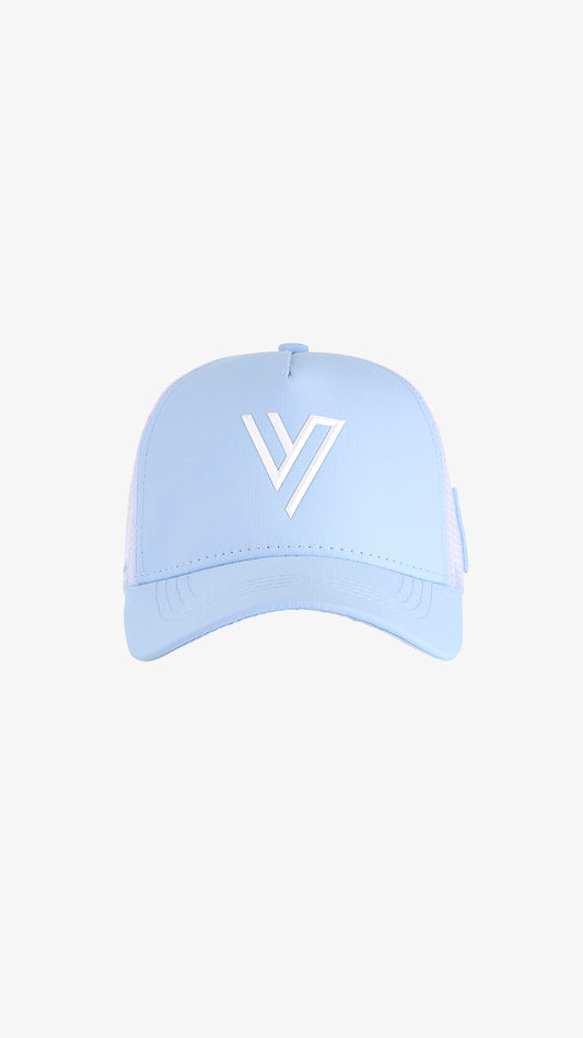 Blue/White Parma Trucker