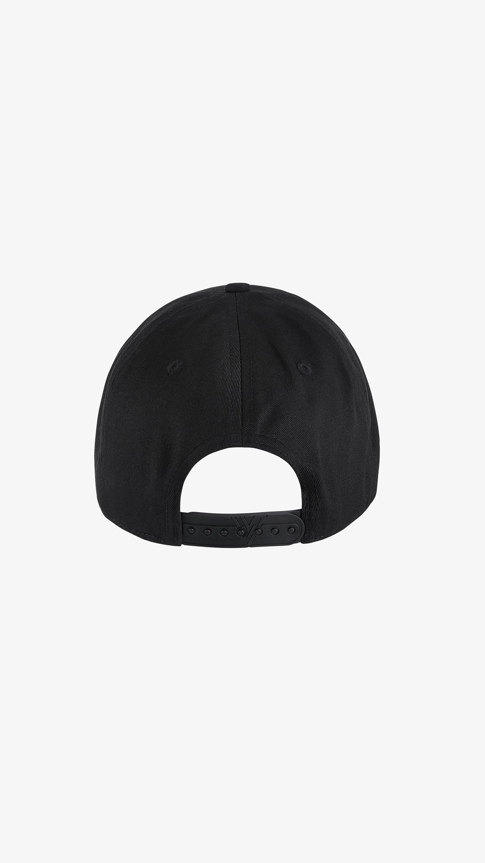 Black Lanista Cap, back view, snapback closure