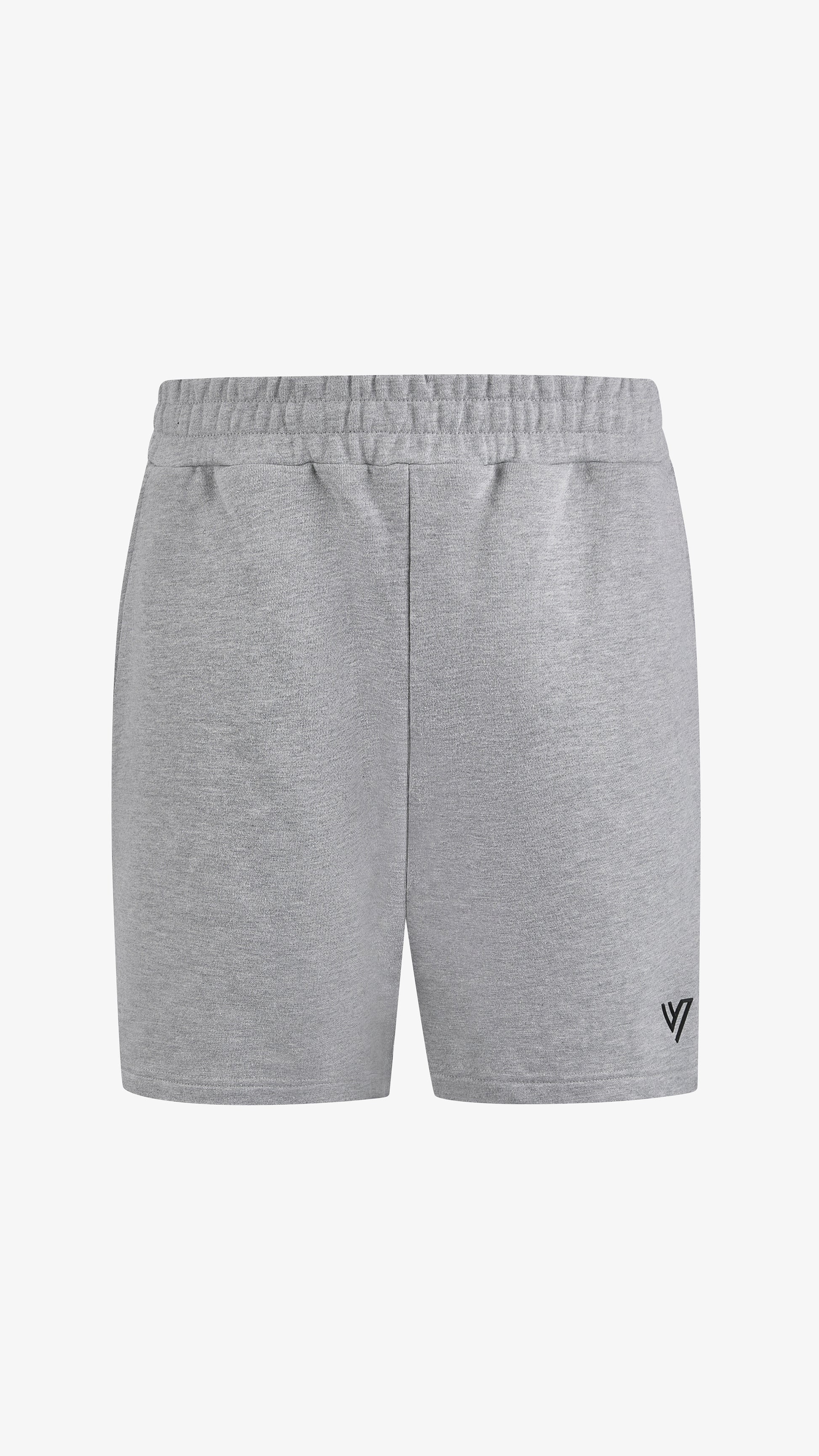 Grey Primus Jog Short, front view, oversized cotton jog short