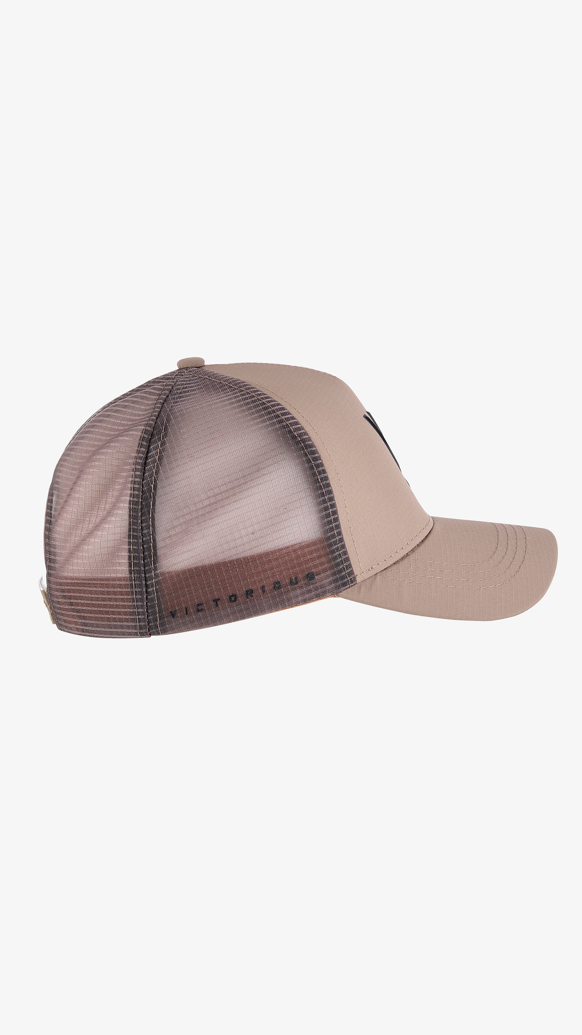 Stone Parma Trucker, right side view, stone mesh side panel
